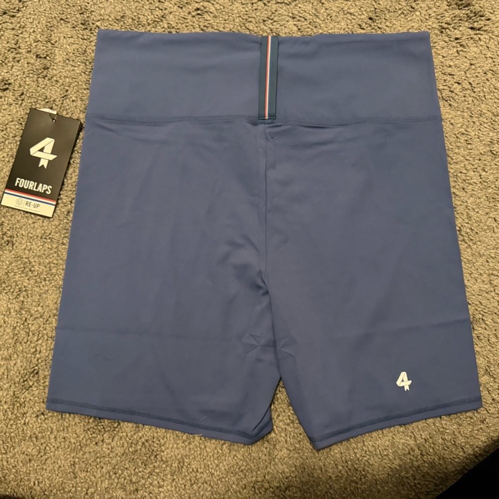 Fourlaps Women's Blue Bike Shorts - Picture 2 of 6